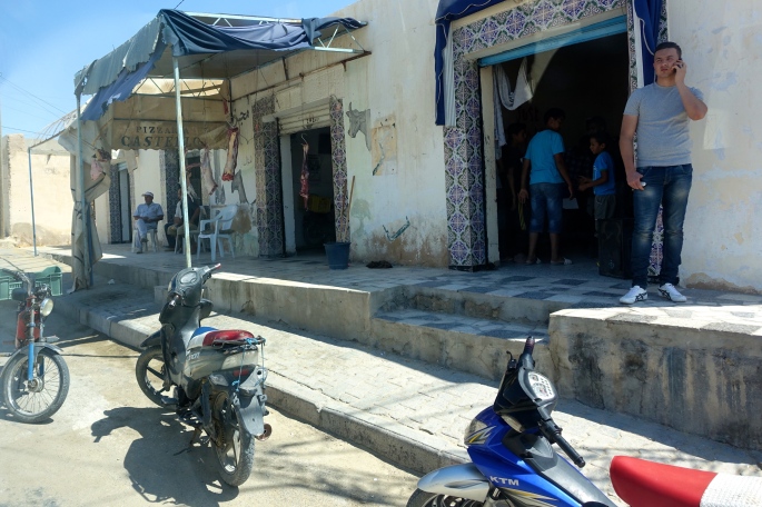 Shop along highway. Tunisia
