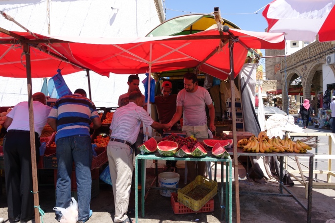 Watermelons for sale in Tunisia